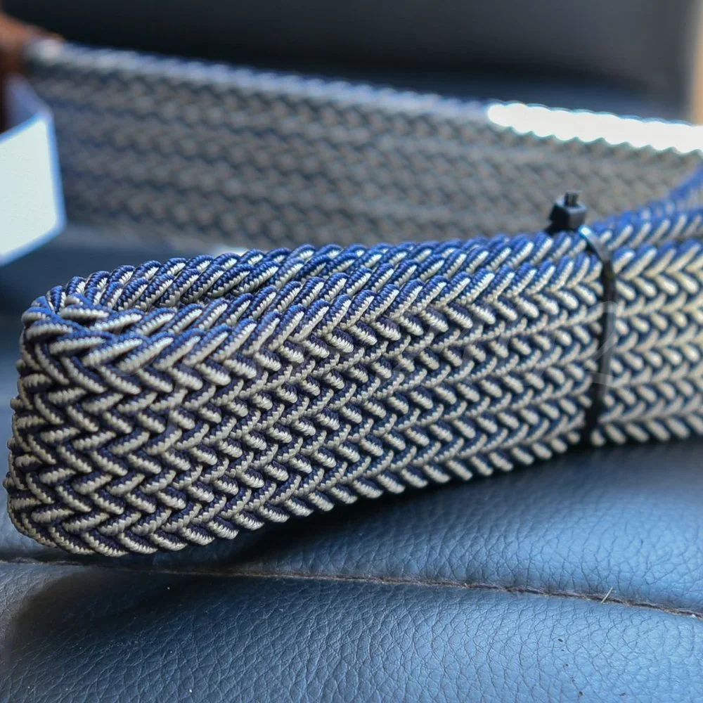 Tommy Bahama Men's Stretch‎ Braided Belt Navy/Khaki